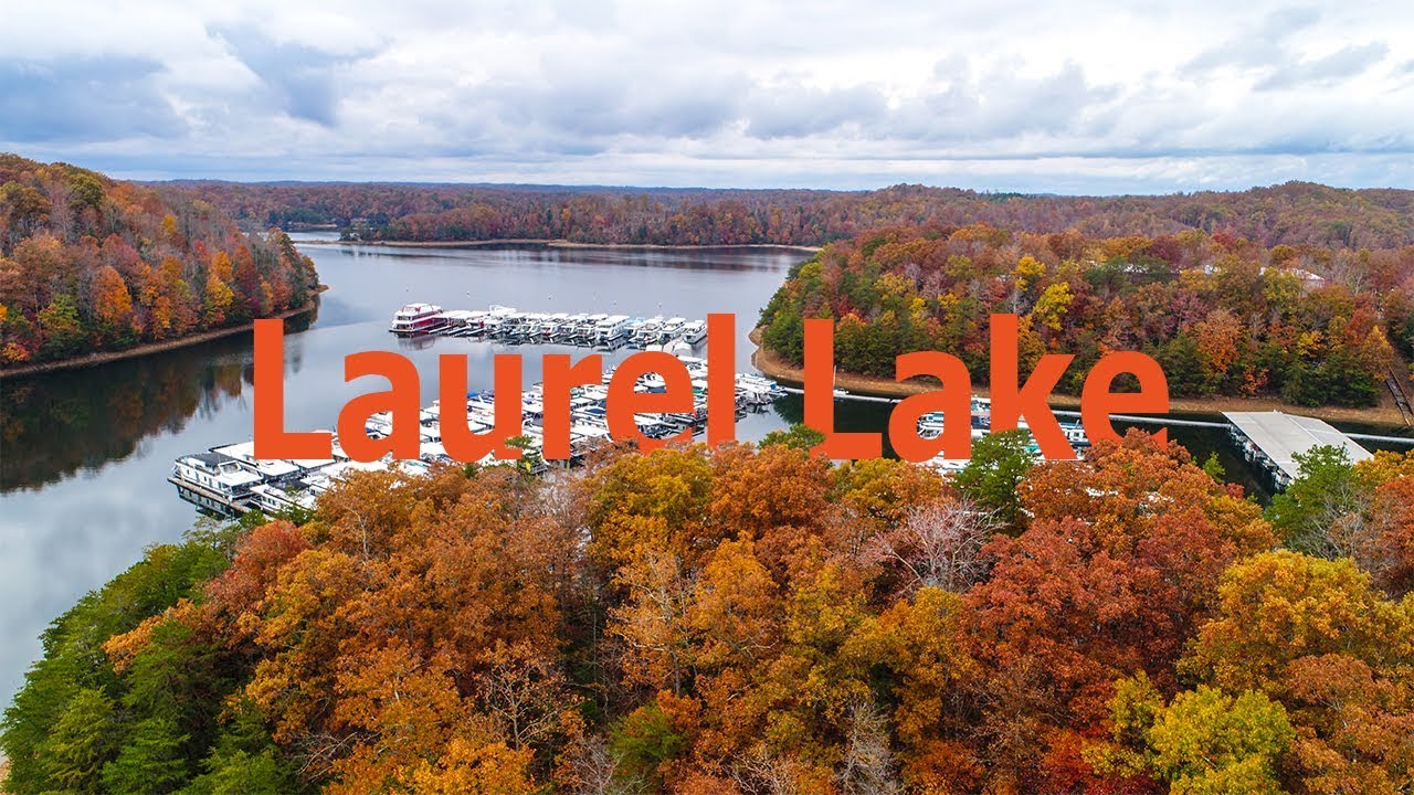 Laurel Lake in Fall Drone Video YouTube