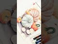 How to paint Autumn Pumpkins | Botanical watercolor tutorial