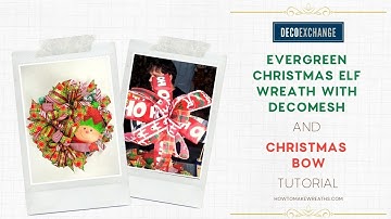DIY Deco Mesh Evergreen Christmas Elf Wreath and Christmas Bow Tutorial! |Live Replay - DecoExchange
