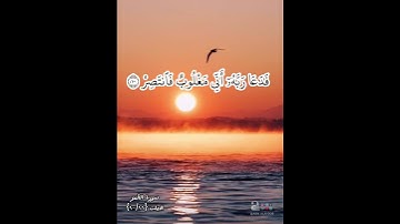 { فدعا ربه اني مغلوب فانتصر } سورة القمر ايه ١٠ و ١١