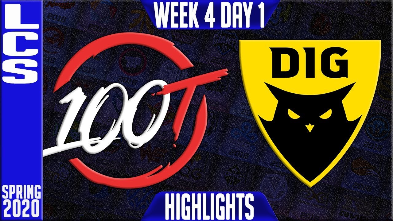 100 vs DIG Highlights | LCS Spring 2020 W4D1 | Hundred Thieves vs Dignitas