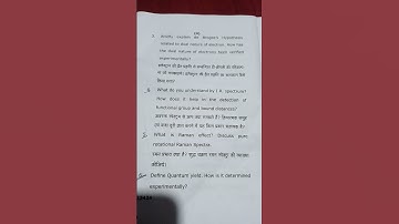 B.sc 4th semester 22-23 chemistry questions paper VBSPU  jaunpur ✍️✍️#shorts