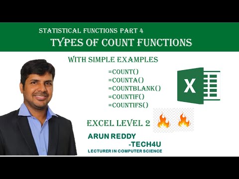 EXCEL LEVEL 2 PART 23 - COUNT FUNCTIONS