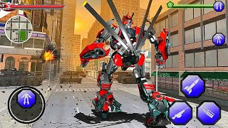 Flying Helicopter Robot Car Transform Robot Games 2021 - Android Gameplay screenshot 4