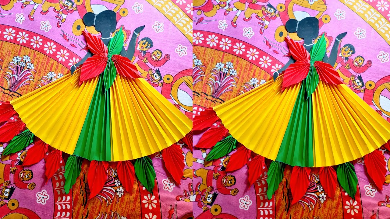 How To make paper doll / Easy paper doll making ideas shortsfeed 