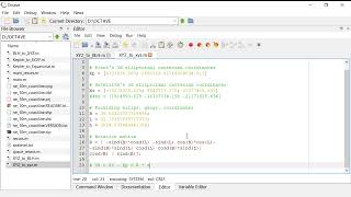 10-2) Octave example ellipsoidal global to local coordinate transformation