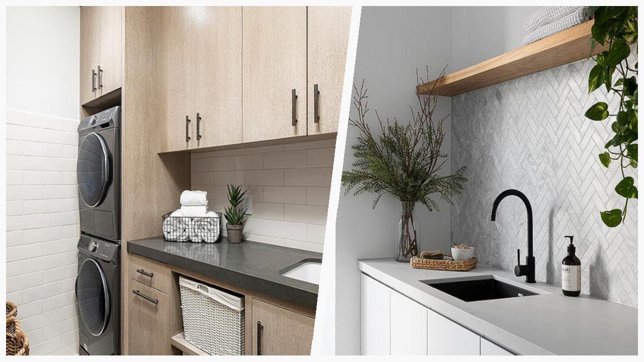 Revamp Your Laundry Room: Stylish Gray & Purple Hacks | Designer CheatSheet