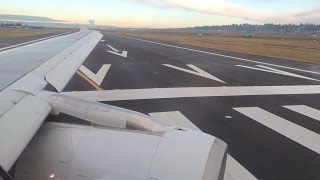 American Airlines Airbus A321-211 [N181UW] pushback, taxi, and takeoff from PDX