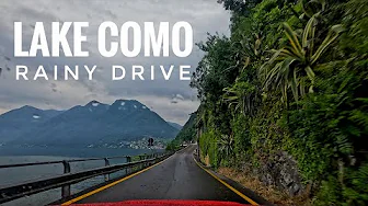 Lake Como Drive | 4K Italian Summer Road Trip | Rainy Morning POV