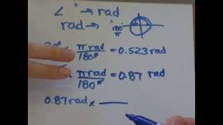 Convert Degrees to Radians and Radians to Degrees (deg to rad, rad to deg)