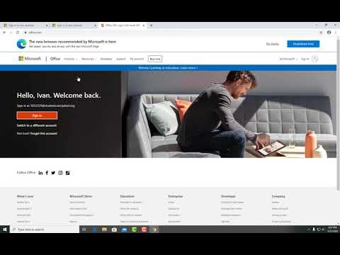 Log into Office 365 -GHS