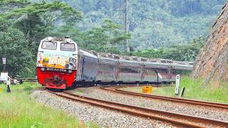 KERETA API PANJANG‼️ MENEMUKAN 25 KERETA API MELINTAS DI JEMBATAN PERLINTASAN DAN STASIUN