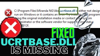 Fixed ucrtbase.dll is missing | fix ucrtbase.dll error | mingw error                     #error#tech