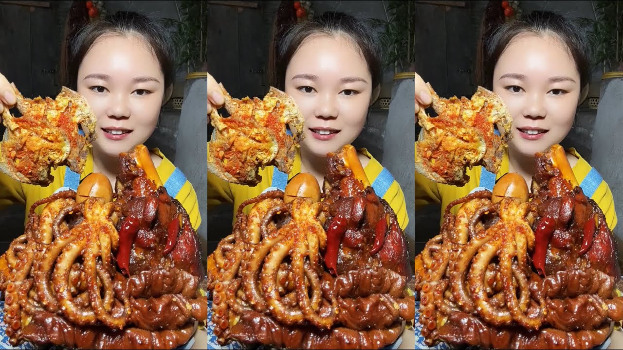 【ASMR】【MUKBANG】SPICY BRAISED PORK BELLY | EATING SHOW | CHINESE FOOD | 食べる | 吃播 