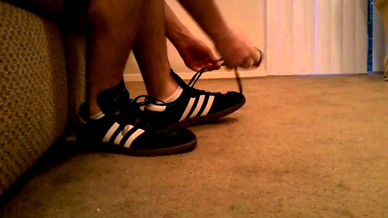 adidas samba tongue to the side