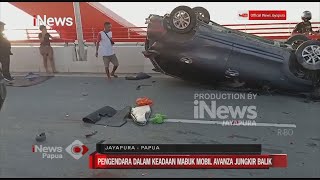 I NEWS PAPUA - PENGENDARA DALAM KEADAAN MABUK MOBIL AVANZA JUNGKIR BALIK