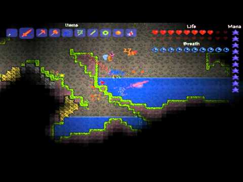 Terraria: Crafting Guide - Underground Jungle Items ( Blade of Grass, Ivy Whip, Thorn Chakrum )