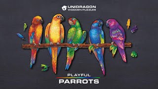 PLAYFUL PARROTS | Wooden Jigsaw Puzzle | Unidragon screenshot 5