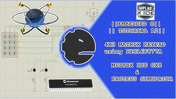 EMBEDDED C TUT 12 ||  4x3 MATRIX KEYPAD INTERFACE [PART1] using PIC16F877A MICROCONTROLLER ||
