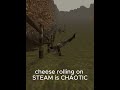 cheese rolling on steam is CHAOTIC