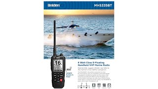 Uniden MHS75 Waterproof Handheld 2 Way VHF Marine radio, Submersible