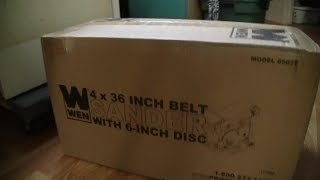 Unboxing my WEN 6502T 4.3-Amp 4 x 36 in. Belt and 6 in. Disc Sander with Cast Iron Base