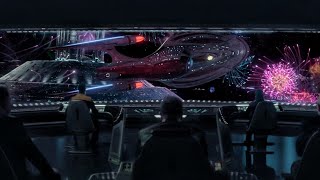 Enterprise-F Leaves Spacedock - Star Trek Picard S03E09