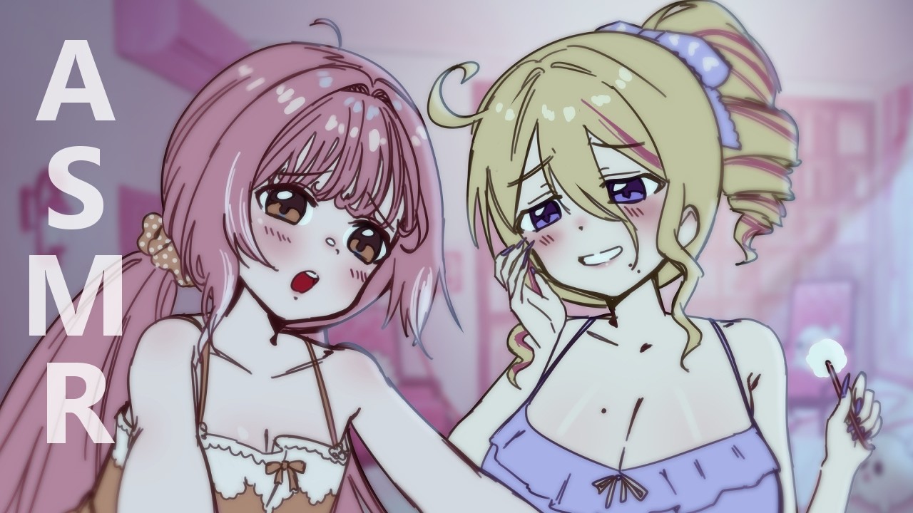 【ASMR / 3DIO】can you handle ear attention from two girls? ♡ kumu teaches me her craft 【HeartSync】