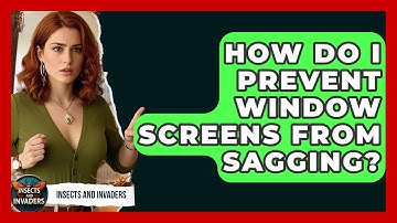 How Do I Prevent Window Screens From Sagging? - Insects and Invaders