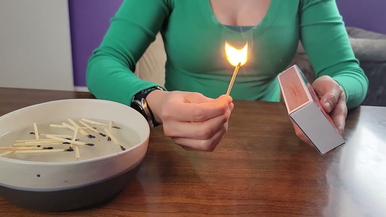 Lighting Matches 1 hour (No Talking ASMR) *Looped Match Striking On Matchbox*
