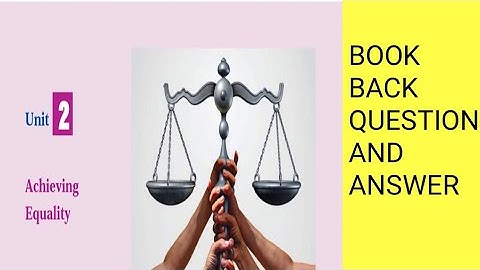 6th Social Civics Achieving Equality book back question and answer