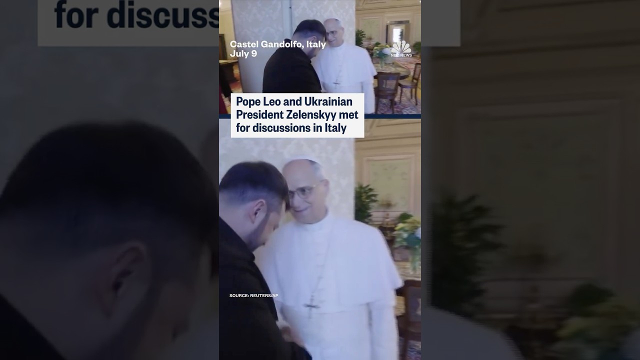 Pope Leo and Ukrainian President Zelenskyy met for discussions in Italy