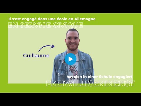 Guillaume a fait un Service Civique dans une école en Allemagne avec l'OFAJ