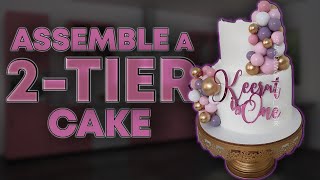 How to make TWO TIER cakes | How to assemble a Two Tier Cake | Harsha Balwani | Sweet Wonders