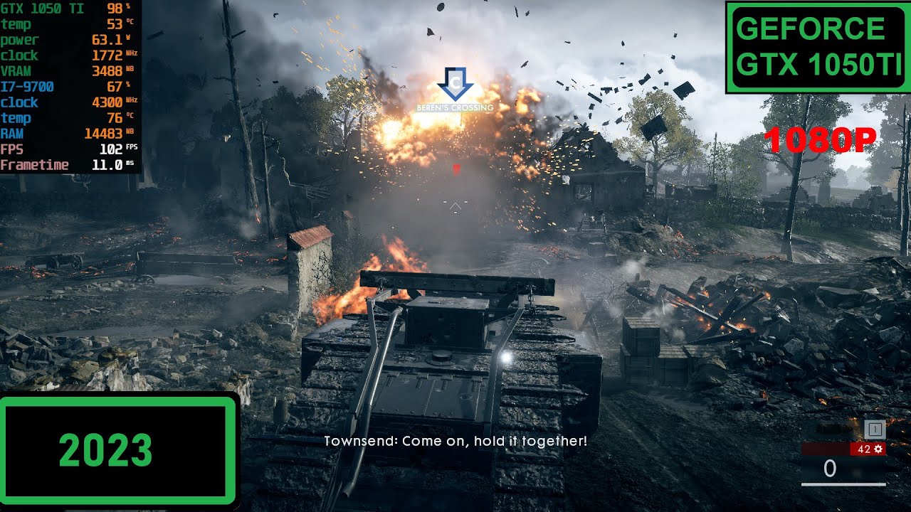 Battlefield 1 in 2023 - GTX 1050 TI