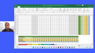 Attendance record in Excel for more than 40 students per classroom