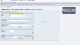 Creating master data for FI Customer