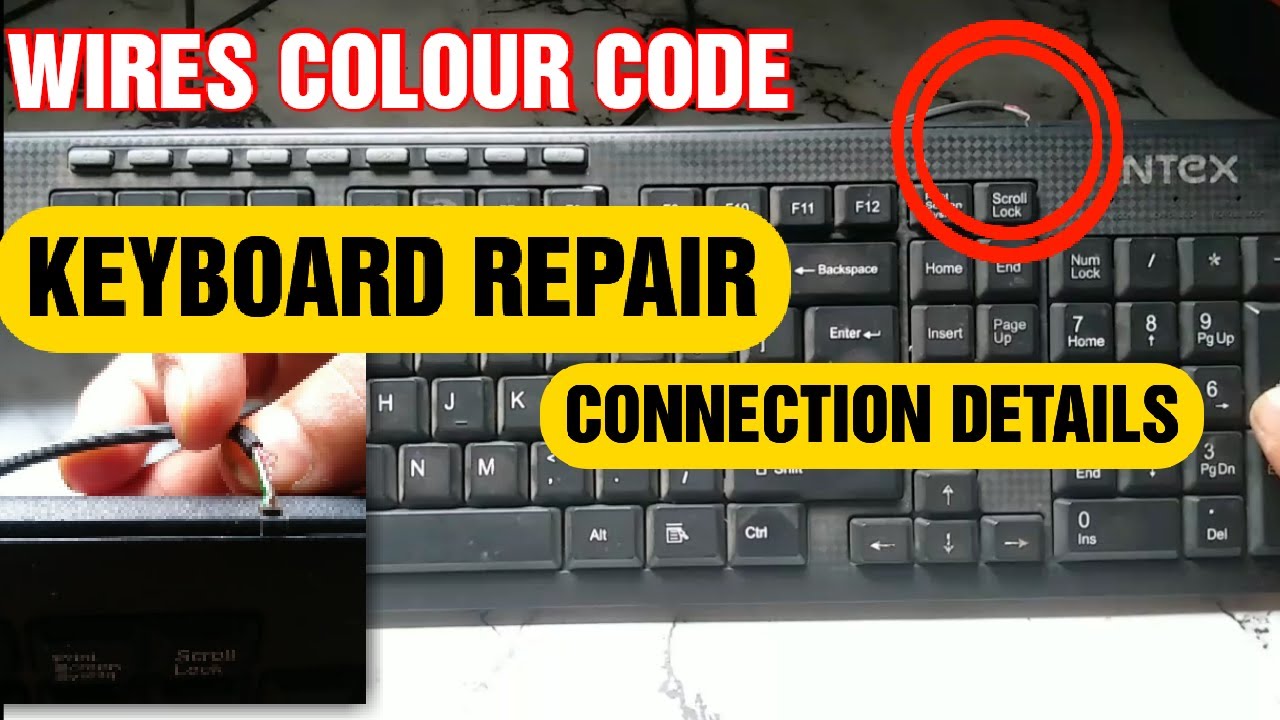 how to repair computer keyboard l repair broken keyboard wires l ...