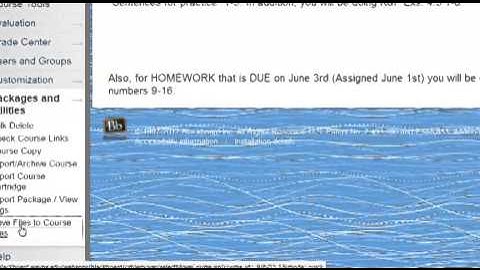 Blackboard 9.1.13: Copy Course Content to Course Files