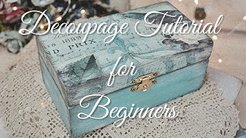Simple Decoupage Box Tutorial For Beginners with Rice paper