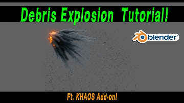 Sky Debris Explosion Tutorial in Blender 3d: Multiple domains in Mantaflow Ft. KHAOS Add-on