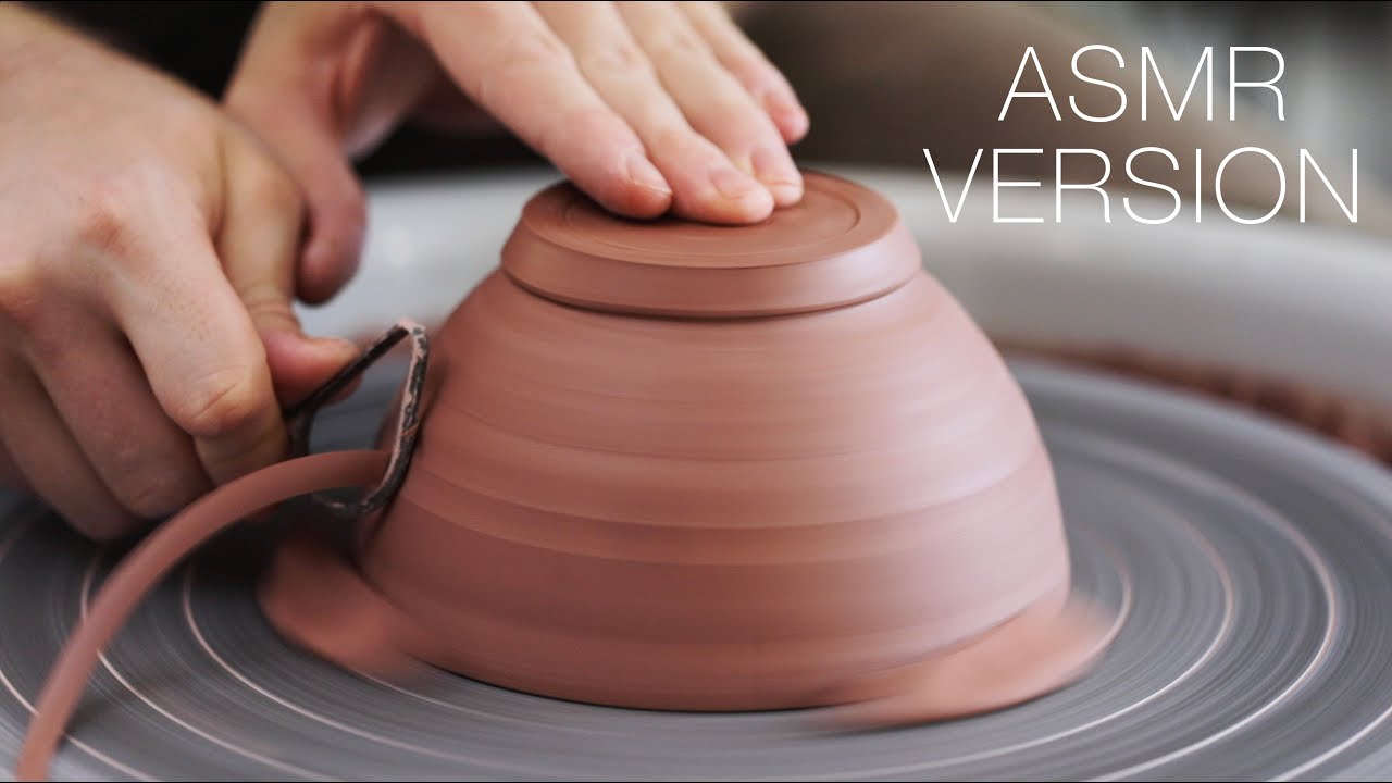 Throwing and Turning a Pottery Bowl with Cross-sections — ASMR Version 