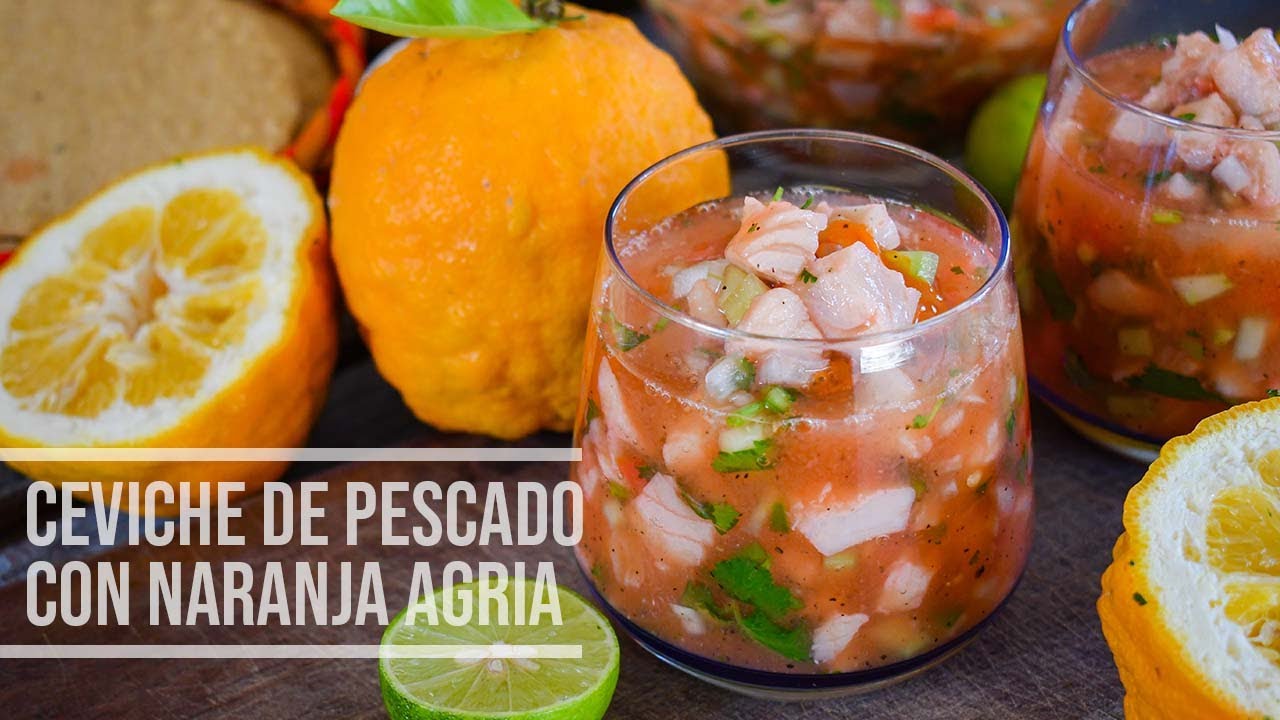 Ceviche de pescado marinado con naranja agria y el resultado es delicioso.  - YouTube