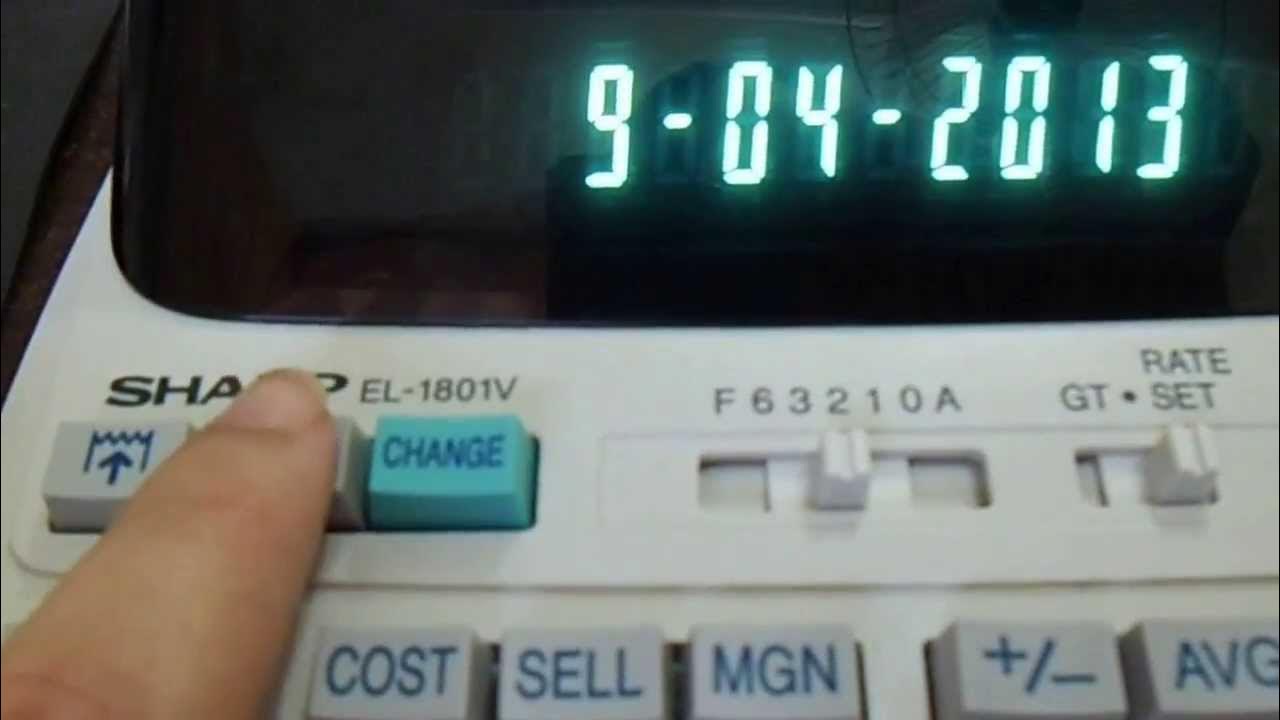 CONFIGURANDO HORA E DATA (calculadora sharp 1801v) YouTube