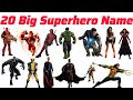 Big Superhero Name सुपरहीरो के नाम Pre kids Knowledge video | Superhero learning video for kids