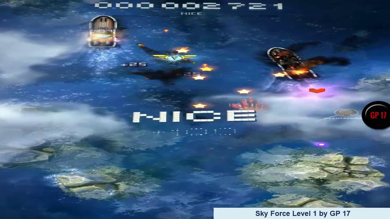 Sky Force 2014 Level 1 Walk Through | How to Get High Scores and Achieve All Targets