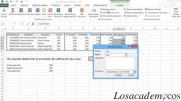 Administrador de Nombres - Excel 2016