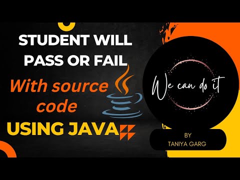Check if a student will Pass or Fail using Ternary Operator in JAVA with Source Code #java