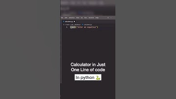 Learn calculator in just one line of code in Python🙋 ✅