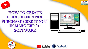 How To Create Price Difference Purchase Credit Not In Marg ERP 9+ Software | #adltechno